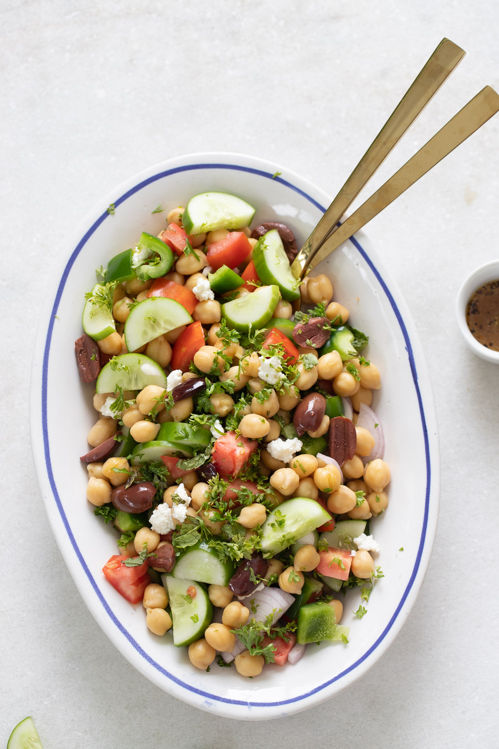 Mediterranean Chickpea Salad The Leaf Bowl